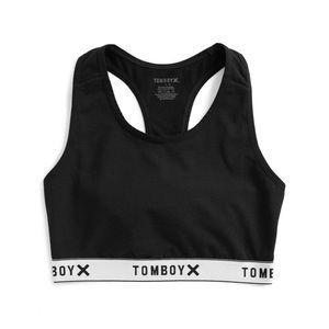 Tomboy X Racerback Soft Bra, Black, Size XL, NWT